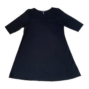 Eileen Fisher Black Swing Dress size S